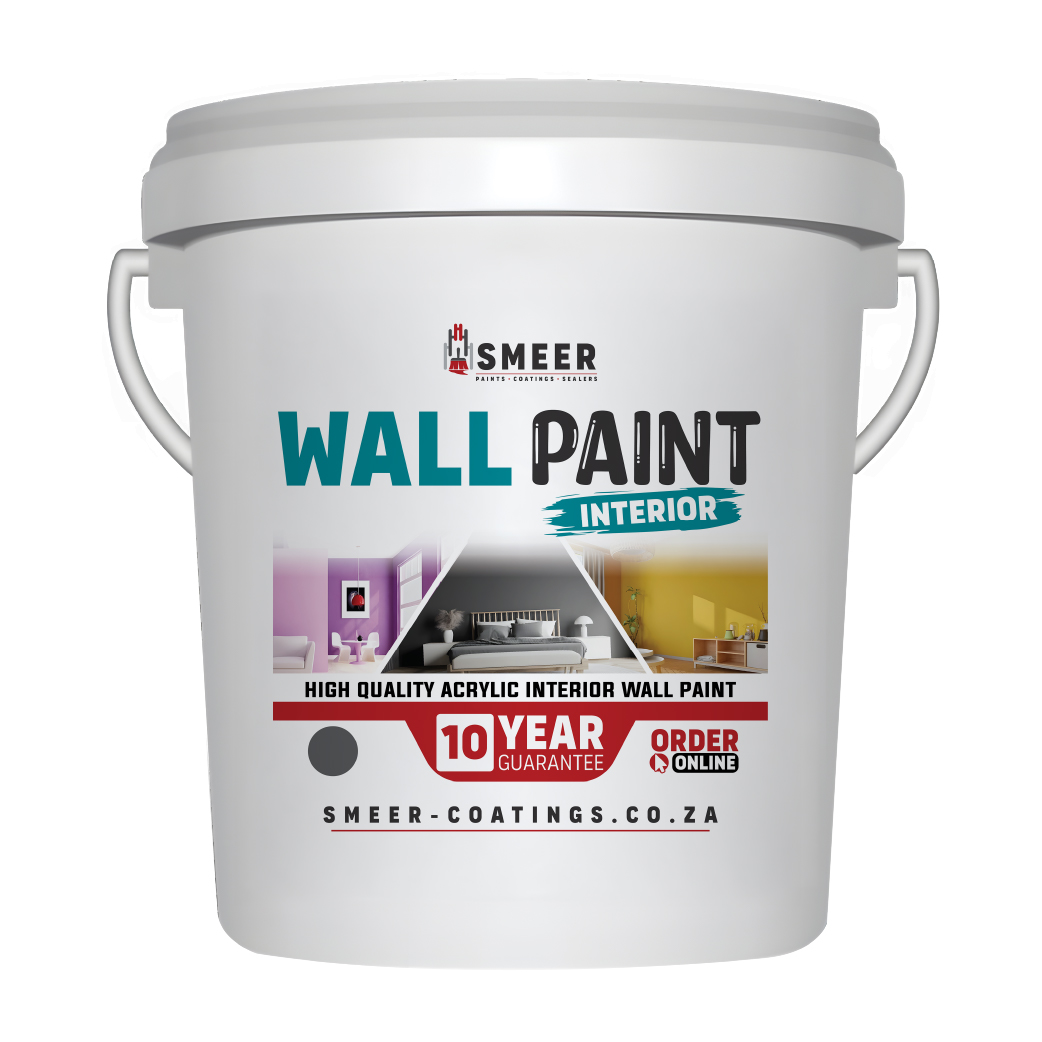 Bucket of interior wall paint