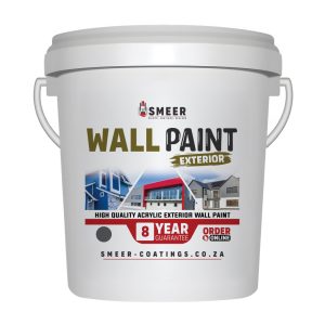 Bucket of exterior wall paint